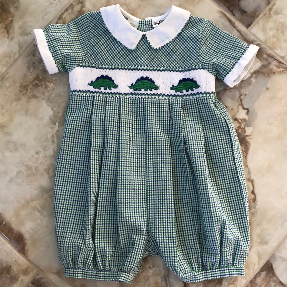 ROYAL CHILD dinosaur 🦕 smocked one piece 24 month